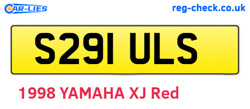S291ULS are the vehicle registration plates.