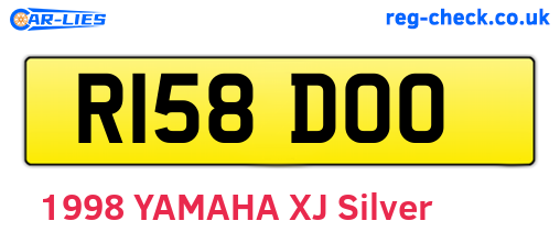 R158DOO are the vehicle registration plates.