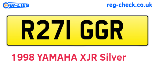 R271GGR are the vehicle registration plates.
