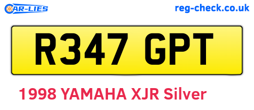 R347GPT are the vehicle registration plates.