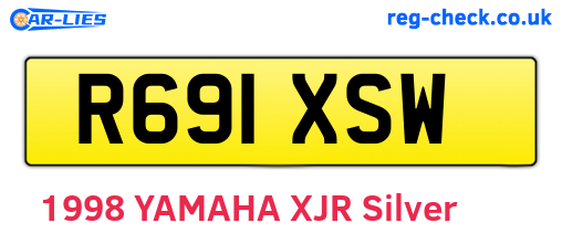 R691XSW are the vehicle registration plates.