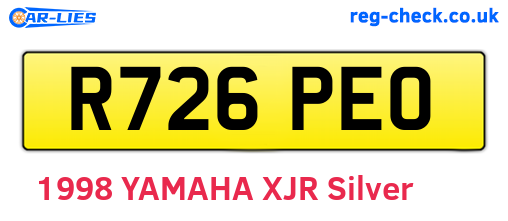 R726PEO are the vehicle registration plates.