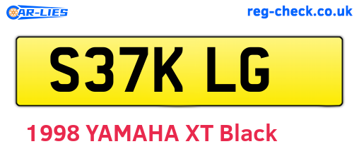 S37KLG are the vehicle registration plates.