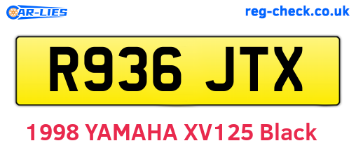 R936JTX are the vehicle registration plates.