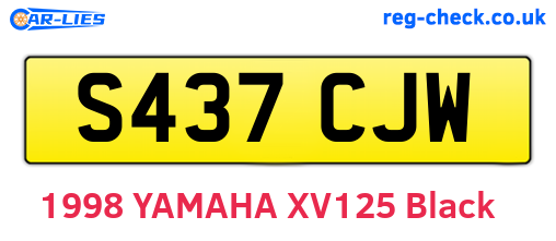 S437CJW are the vehicle registration plates.