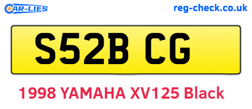 S52BCG are the vehicle registration plates.