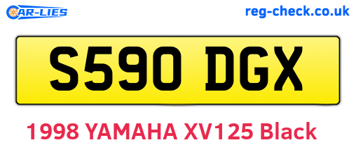 S590DGX are the vehicle registration plates.