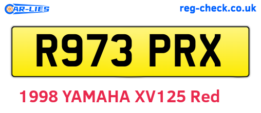 R973PRX are the vehicle registration plates.