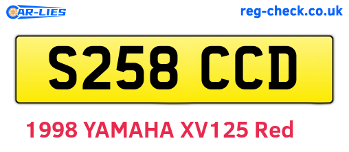 S258CCD are the vehicle registration plates.