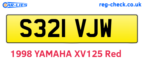 S321VJW are the vehicle registration plates.
