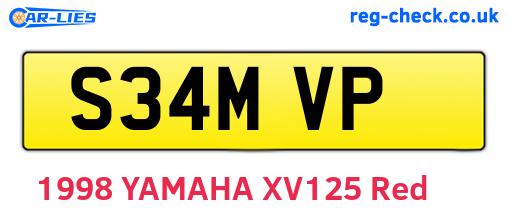 S34MVP are the vehicle registration plates.