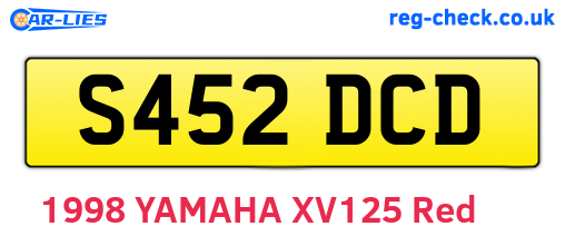 S452DCD are the vehicle registration plates.