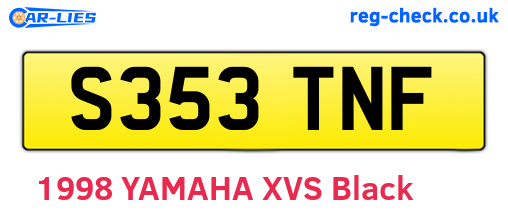 S353TNF are the vehicle registration plates.