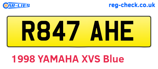 R847AHE are the vehicle registration plates.