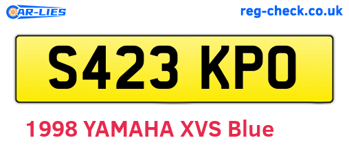 S423KPO are the vehicle registration plates.