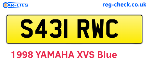 S431RWC are the vehicle registration plates.