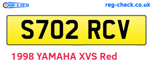 S702RCV are the vehicle registration plates.