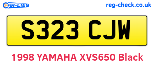S323CJW are the vehicle registration plates.
