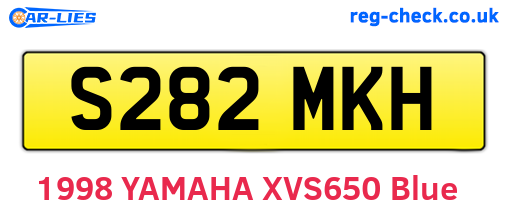 S282MKH are the vehicle registration plates.