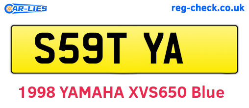 S59TYA are the vehicle registration plates.