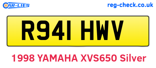 R941HWV are the vehicle registration plates.