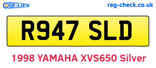 R947SLD are the vehicle registration plates.