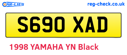S690XAD are the vehicle registration plates.