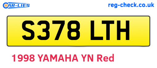 S378LTH are the vehicle registration plates.