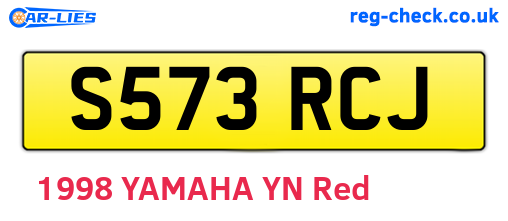 S573RCJ are the vehicle registration plates.