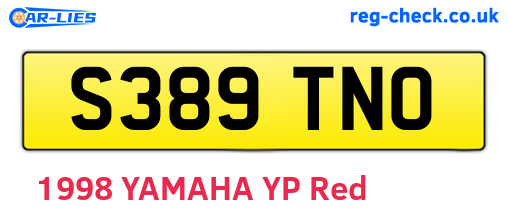 S389TNO are the vehicle registration plates.