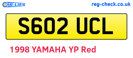 S602UCL are the vehicle registration plates.