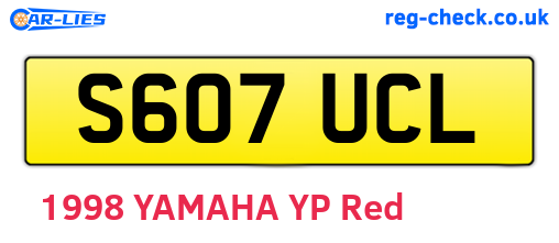 S607UCL are the vehicle registration plates.