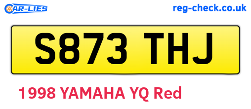 S873THJ are the vehicle registration plates.