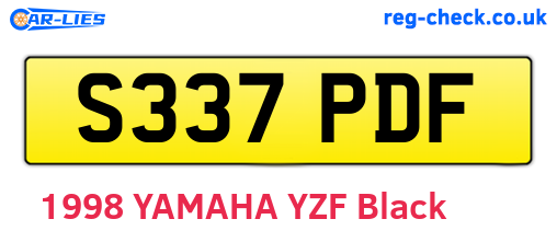 S337PDF are the vehicle registration plates.