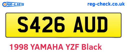 S426AUD are the vehicle registration plates.