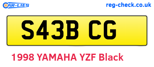 S43BCG are the vehicle registration plates.