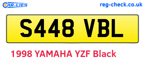S448VBL are the vehicle registration plates.