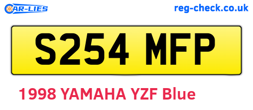 S254MFP are the vehicle registration plates.