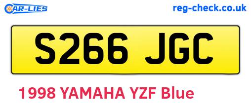 S266JGC are the vehicle registration plates.
