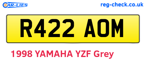 R422AOM are the vehicle registration plates.