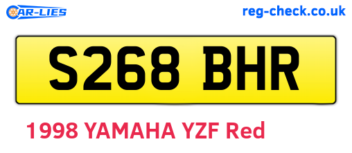 S268BHR are the vehicle registration plates.