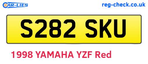 S282SKU are the vehicle registration plates.