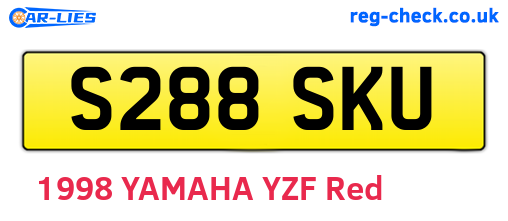 S288SKU are the vehicle registration plates.