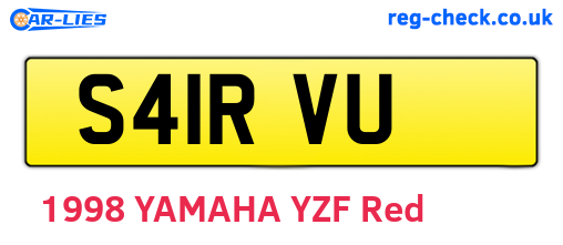 S41RVU are the vehicle registration plates.