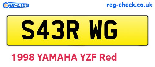 S43RWG are the vehicle registration plates.
