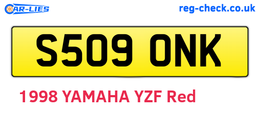 S509ONK are the vehicle registration plates.
