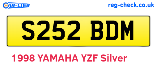 S252BDM are the vehicle registration plates.