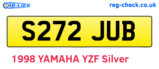 S272JUB are the vehicle registration plates.
