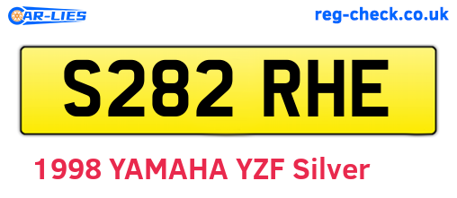 S282RHE are the vehicle registration plates.