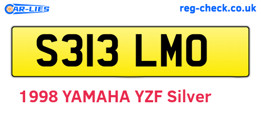 S313LMO are the vehicle registration plates.